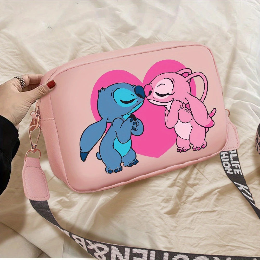 Disney Stitch & Lilo Pink Plaid Mini Crossbody Bag