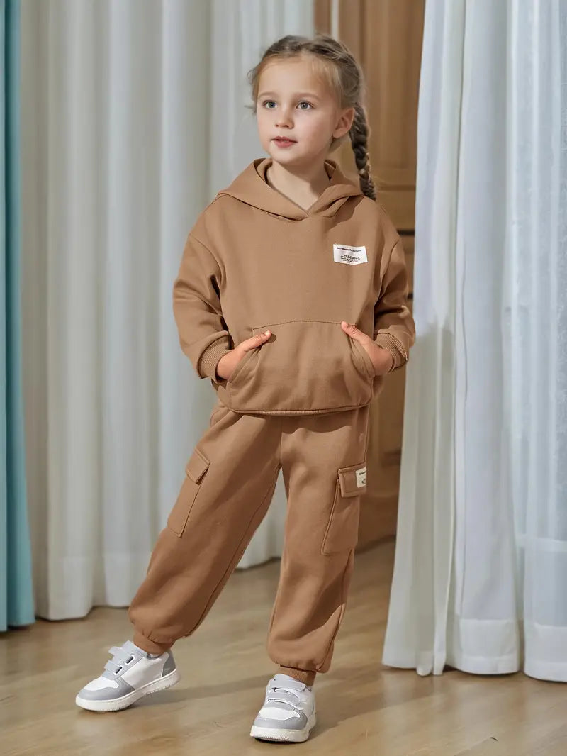 Fleece Hoodie & Workwear Trousers Set