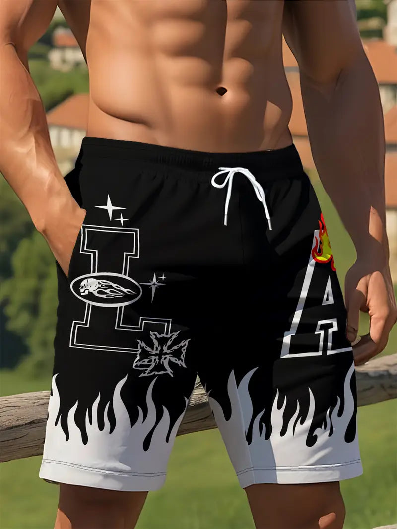 Men's LA Graphic Print Shorts