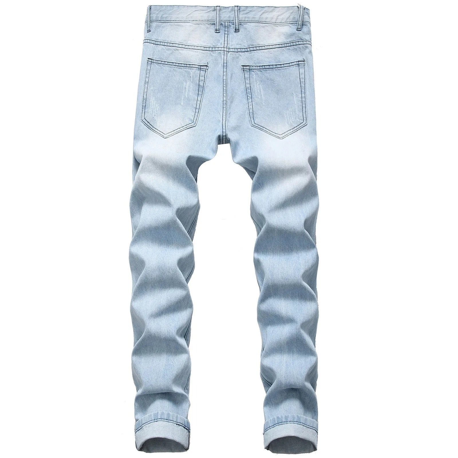 Men's Retro Style Washed Slim Fit Stretch Denim Jeans