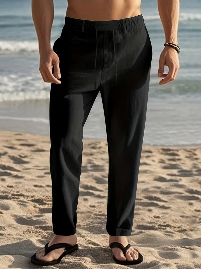 Men's Breathable Linen Hip Hop Pants