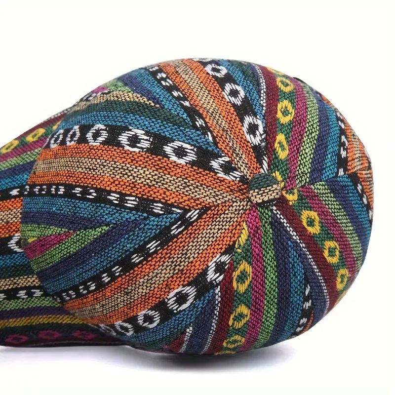 Boho-Chic Vintage Print Adjustable Baseball Cap