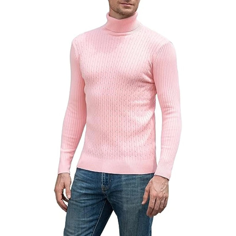 Men's Casual Turtleneck Knitted Sweater
