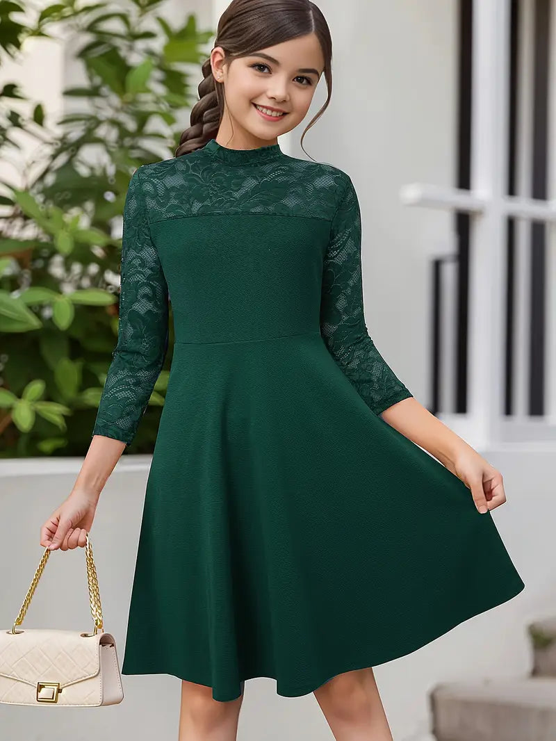 Lace Long Sleeve Dress