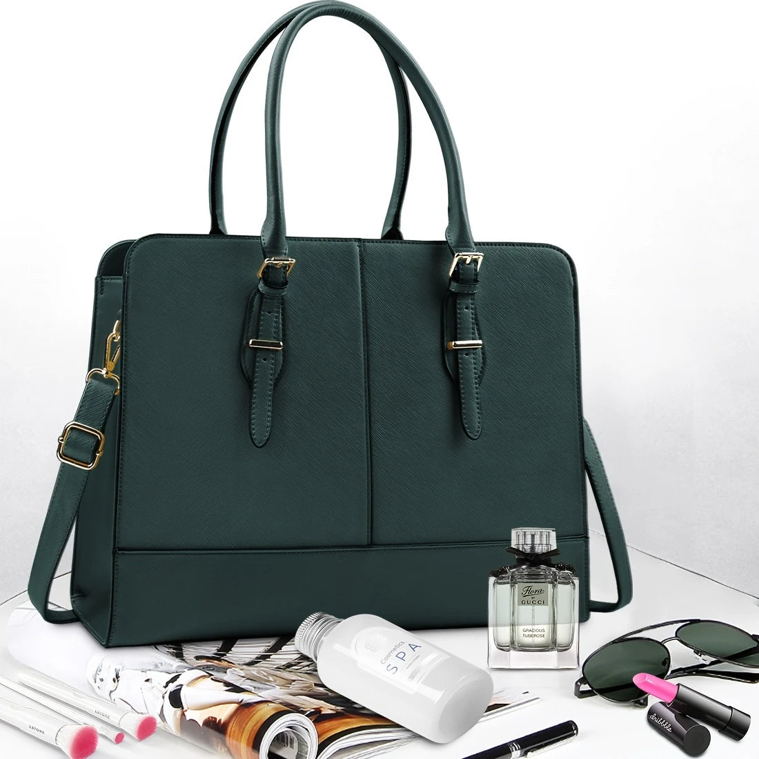 Women's Waterproof Laptop Tote Bag for 15.6 Inch Laptops - Professional Business Work Bag