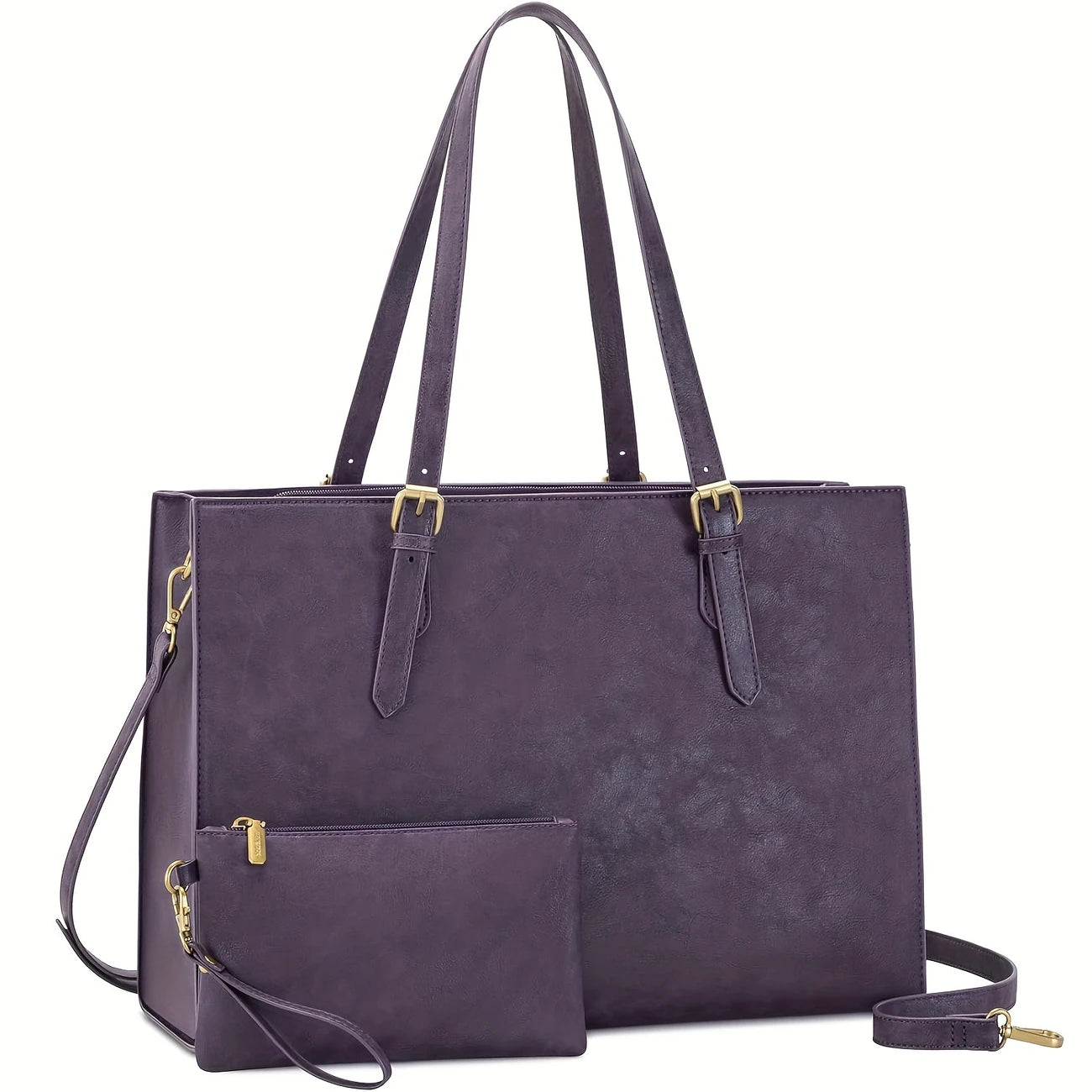 Women, Large Faux Leather Work Briefcase , Business Office Tote Handbag