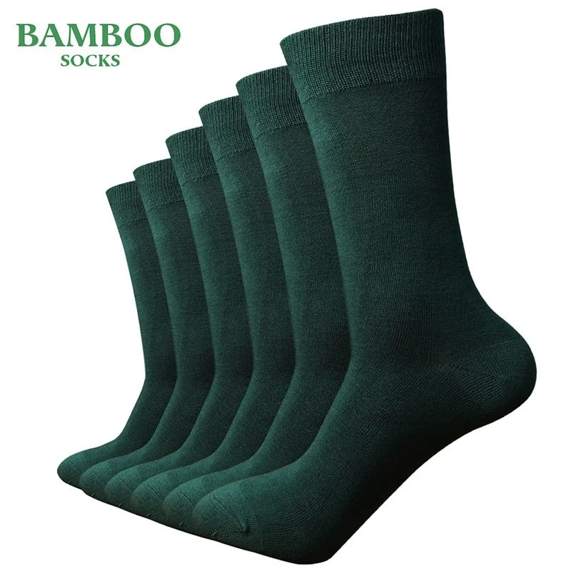 Match-Up Men’s Bamboo Green Dress Socks – 6 Pairs
