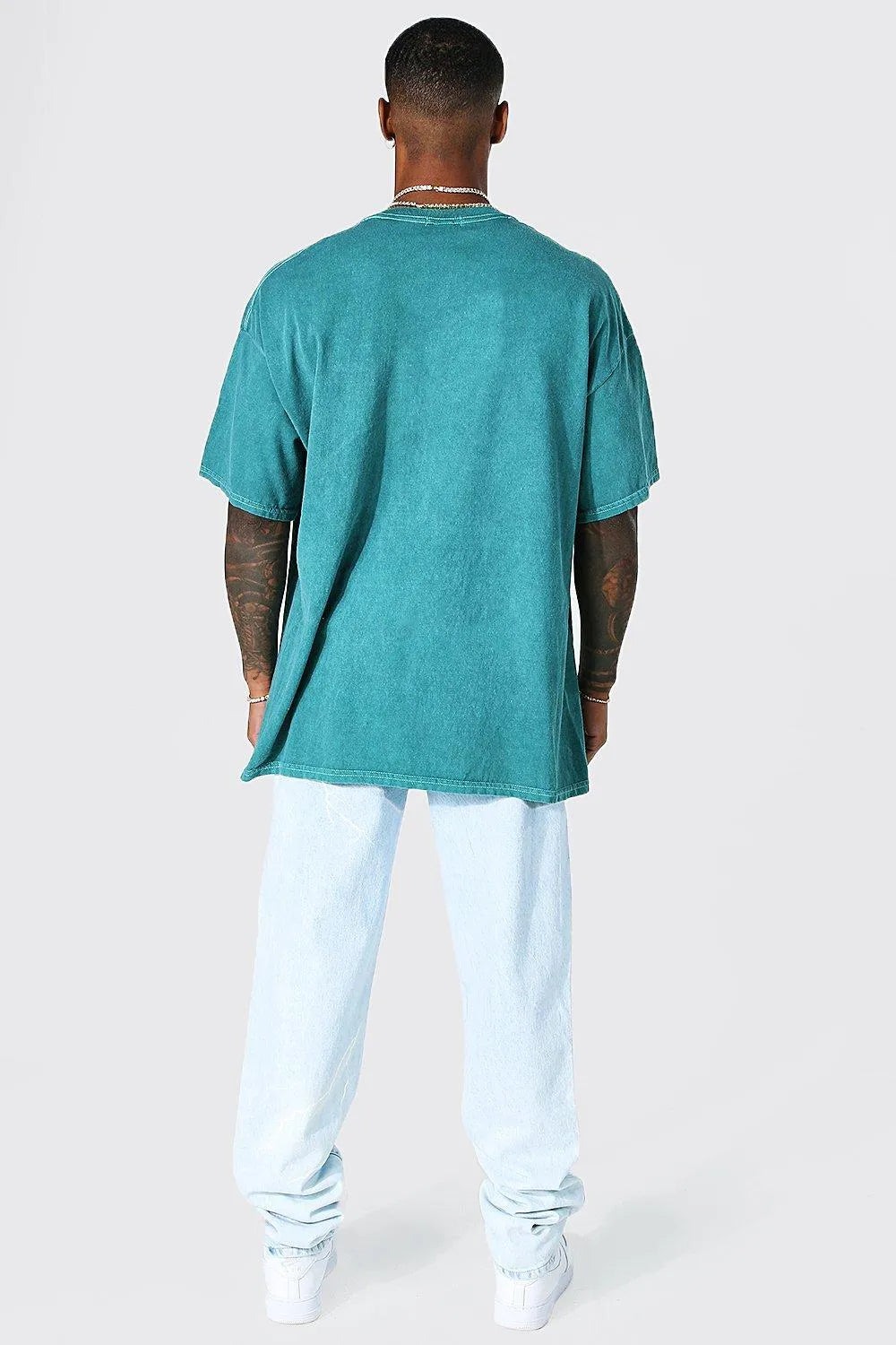 Oversized Washed Dove Graphic T-Shirt