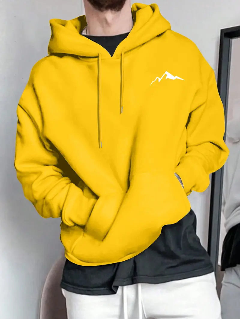 Men's Print Fleece-Lined Hoodie