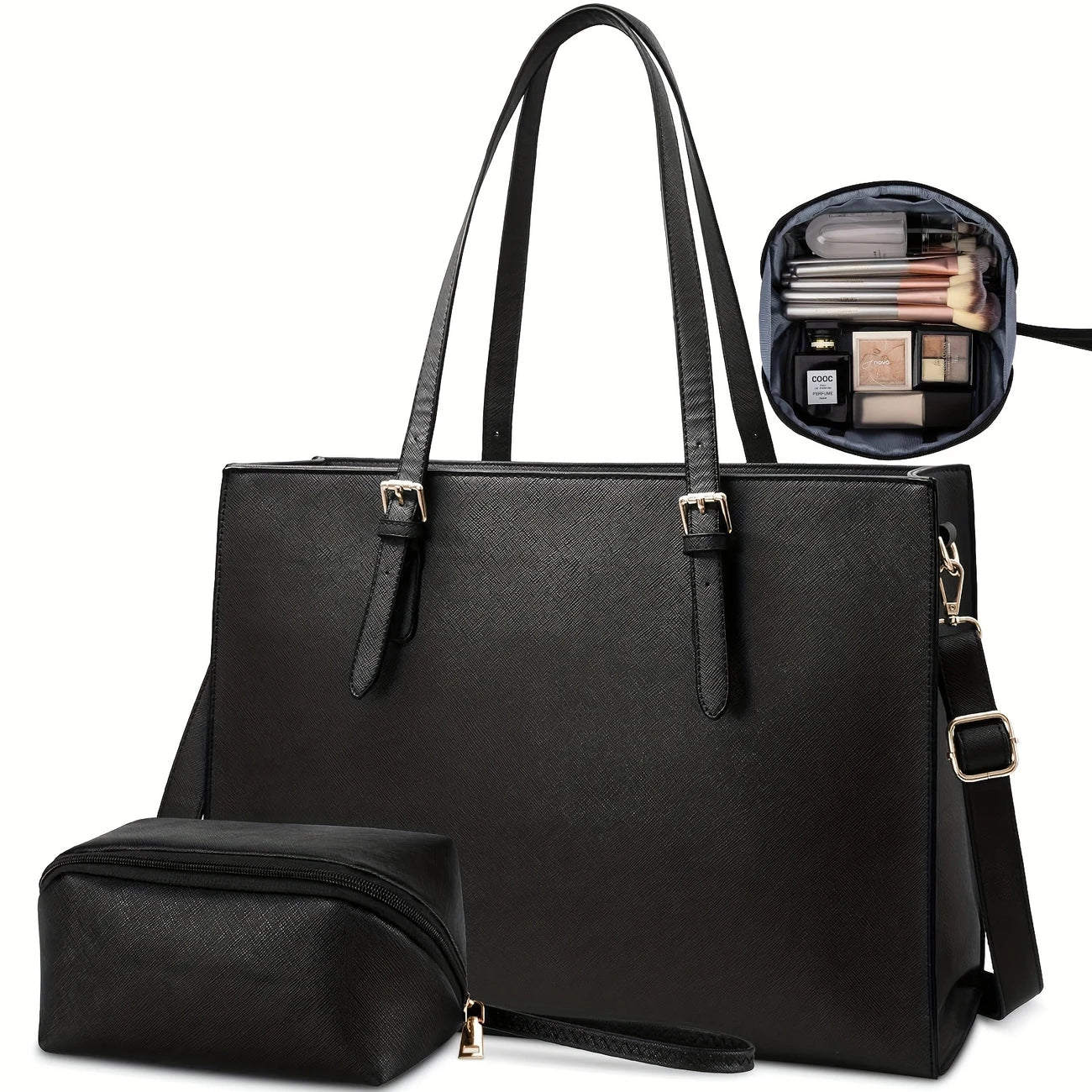 Women Waterproof Lightweight 15.6 Inch Computer Tote Bag Business Office