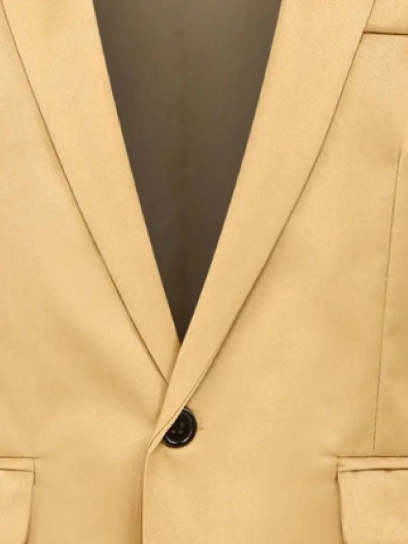 The Slim Fit Single-Breasted Lapel Single-Row One-Button Fashion Blazer