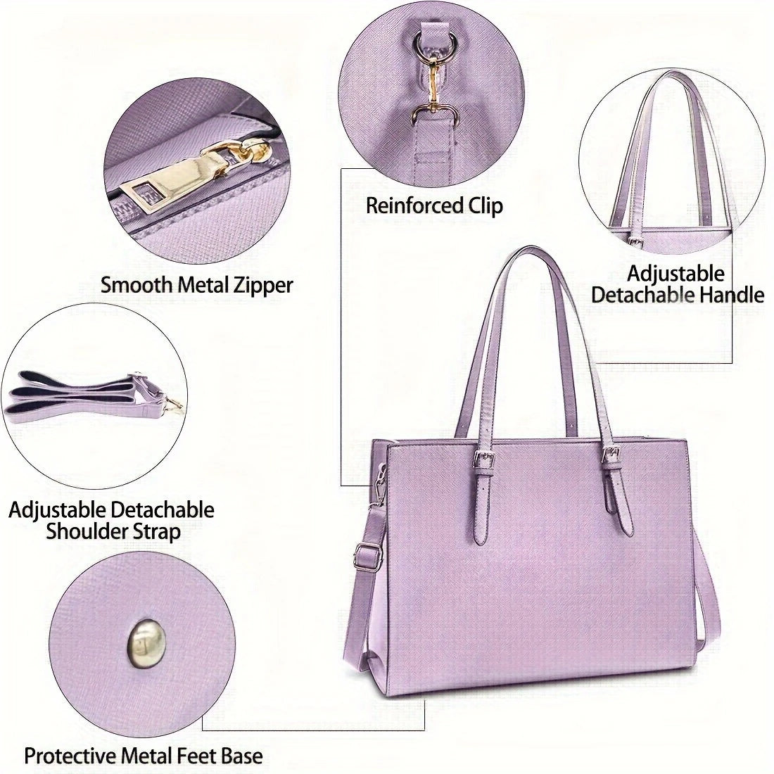 Large Capacity NUBILY Laptop Bag, Computer Tote Briefcase, Professional Office