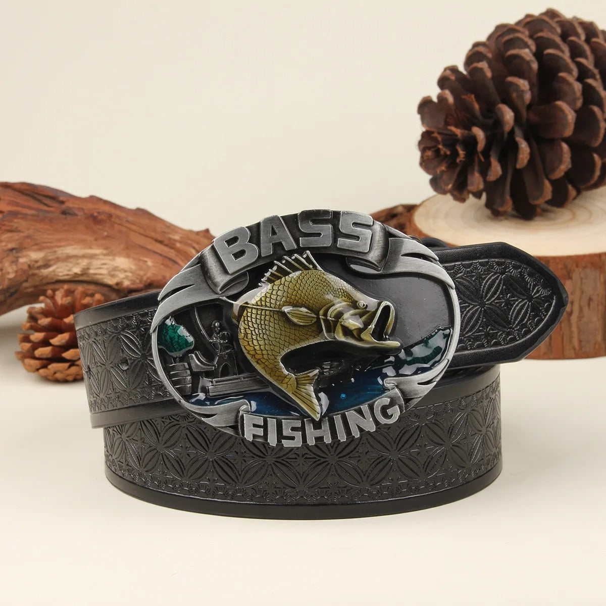 Western Bull Head Denim Style Belt – 120cm