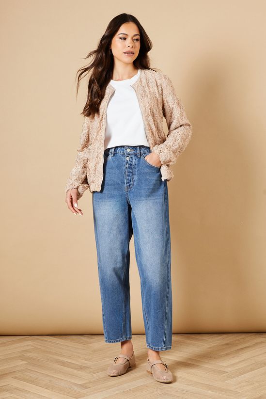 3D Floral Lace Bomber Jacket