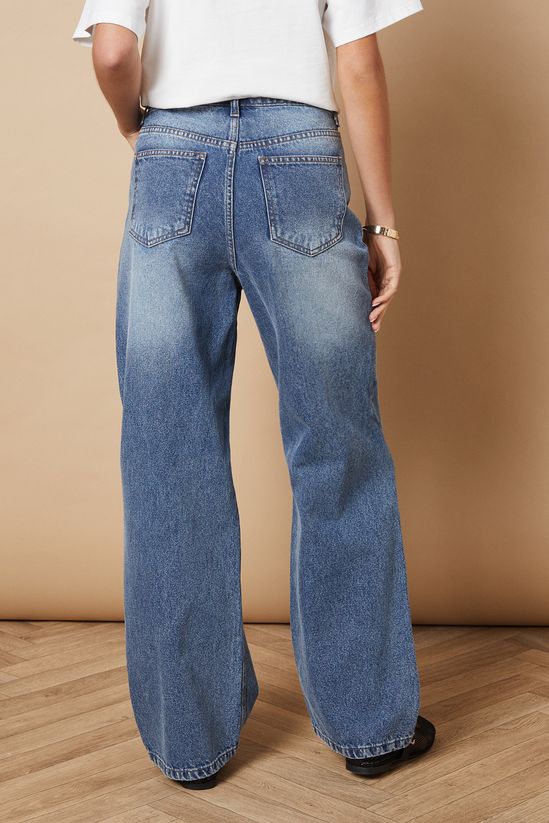 Denim Straight Leg Jean With Rips