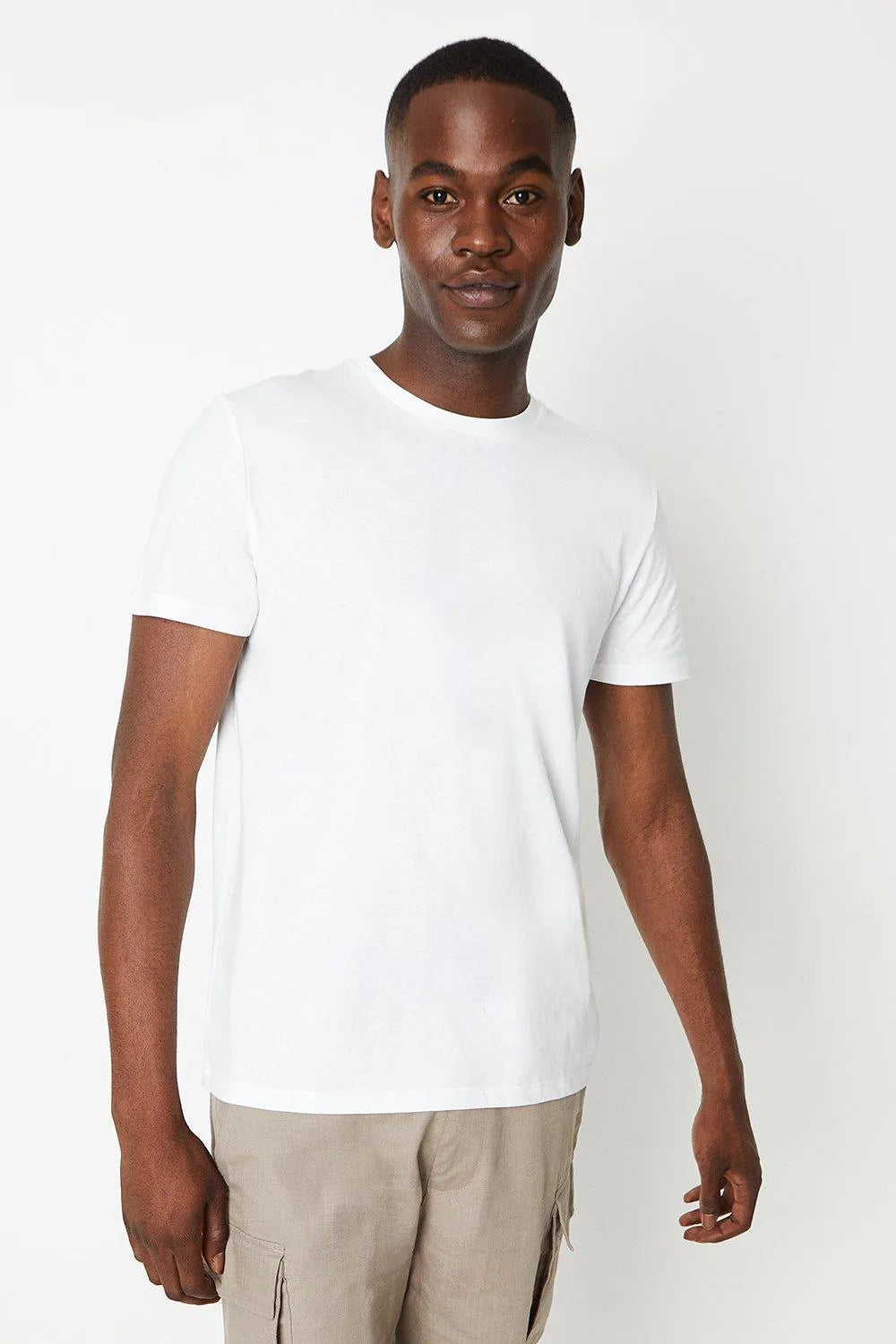 White Plain Crew Neck T-Shirt