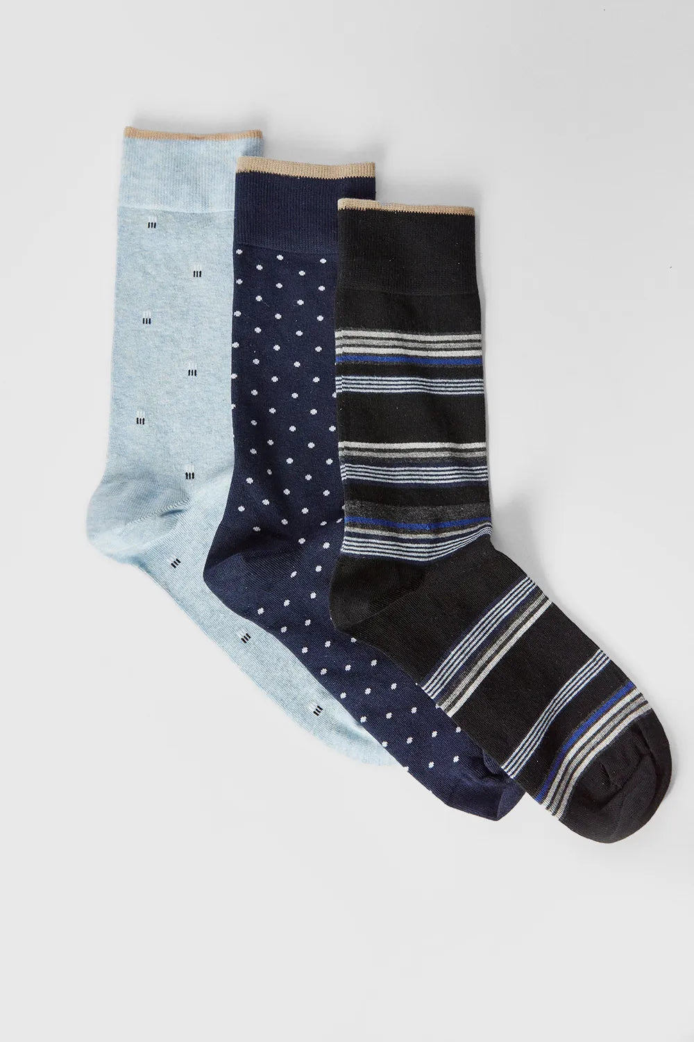 3 Pack Mixed Pattern Smart Socks