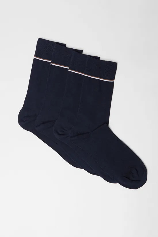 Navy Plain 2 Pack Smart Sock Set