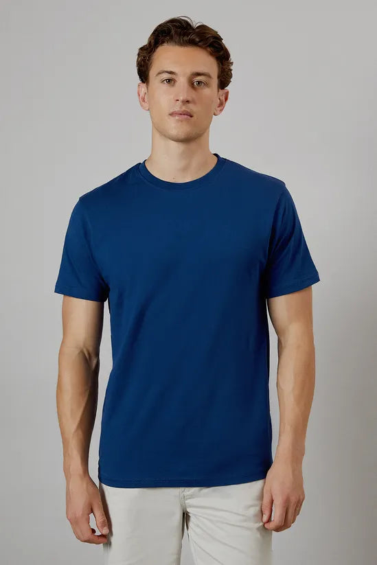 Royal Blue Plain Crew Neck T-shirt