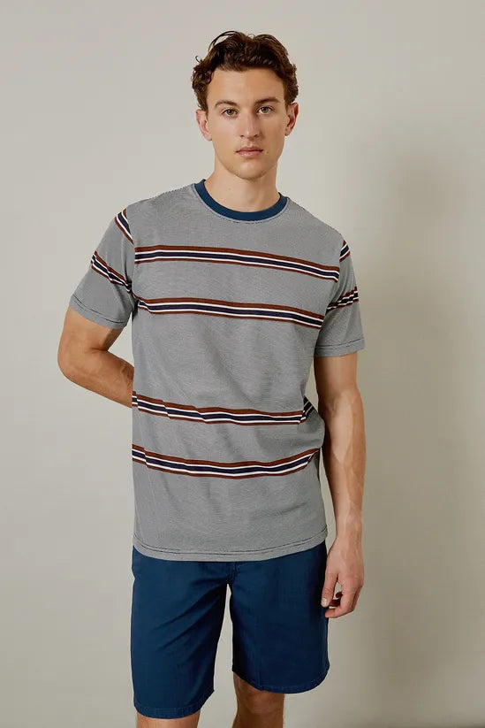 Navy Triple Stripe T-shirt