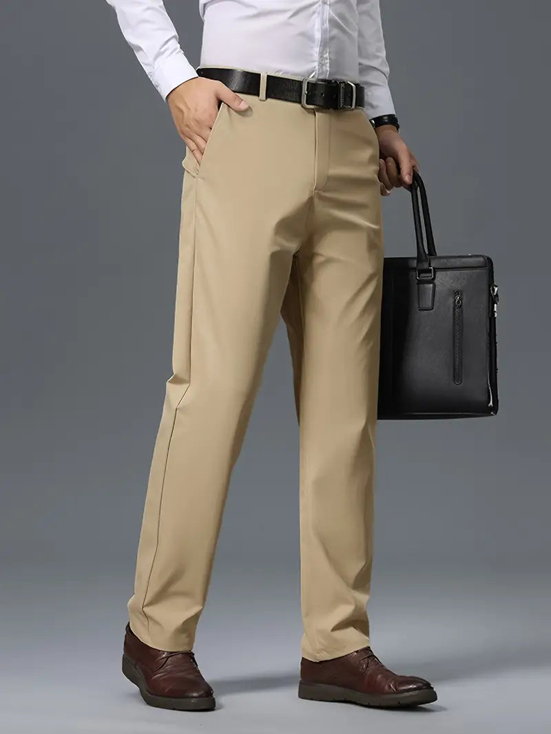 Men’s Slim-Fit Khaki Chino Pants