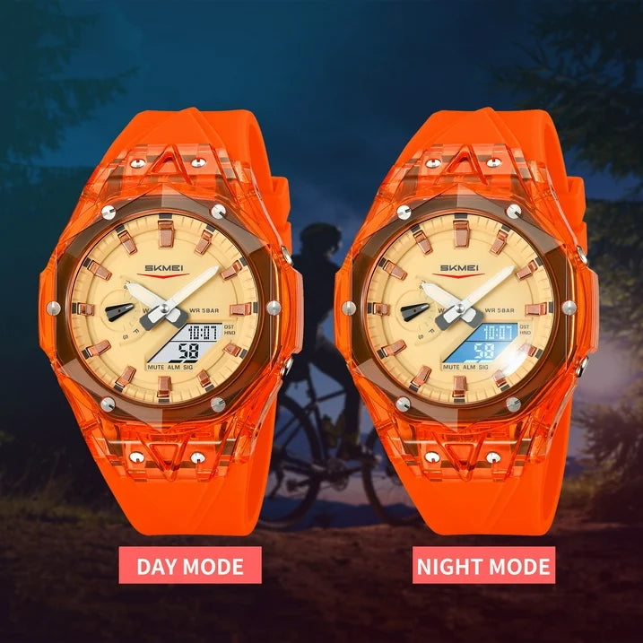Outdoor Chronograph Wrist Watches for Men with LED Back Ligh/Alarm/Date