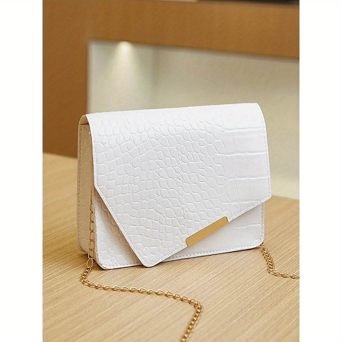 Women's Elegant Crocodile-Embossed Mini Crossbody Bag