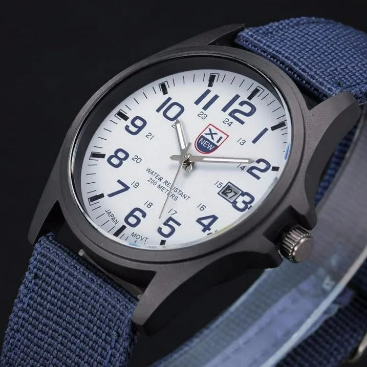 TIHLMK Watches for Men Mens Date Stainless Steel Military Sports Analog Quartz Army Wrist Watch