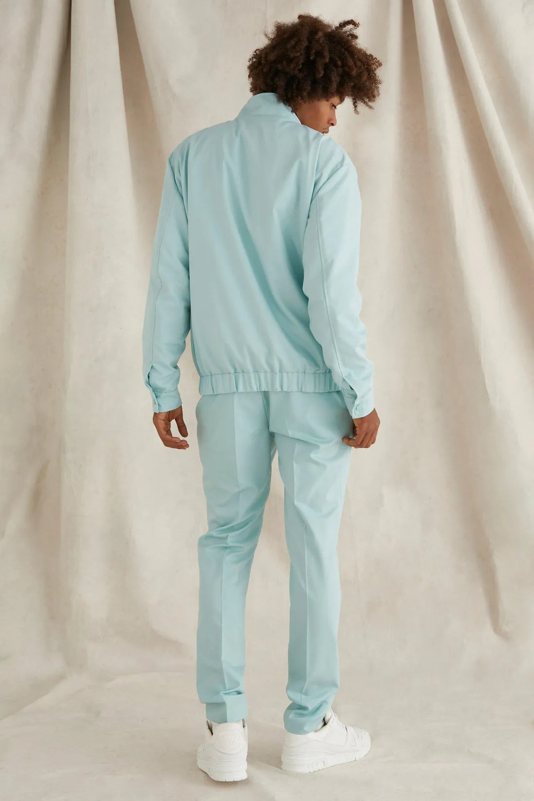 Oversized Funnel Neck Tailored Jacket