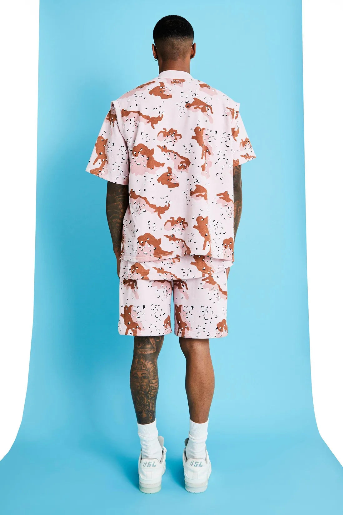 Oversized Sleeveless Camouflage Bomber Jacket