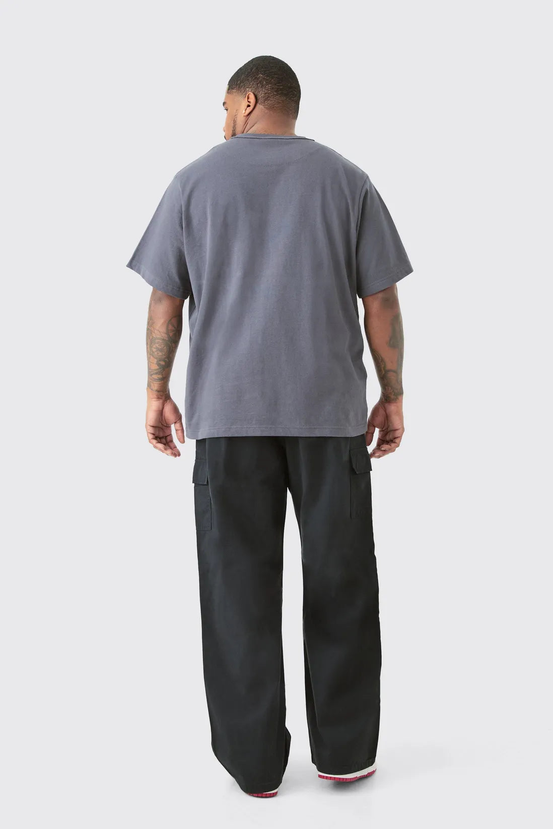 Plus Elasticated Waist Relaxed Fit Cargo Trousers