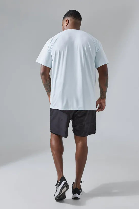 Plus Man Active Camo Raglan Regular Fit Performance T-shirt