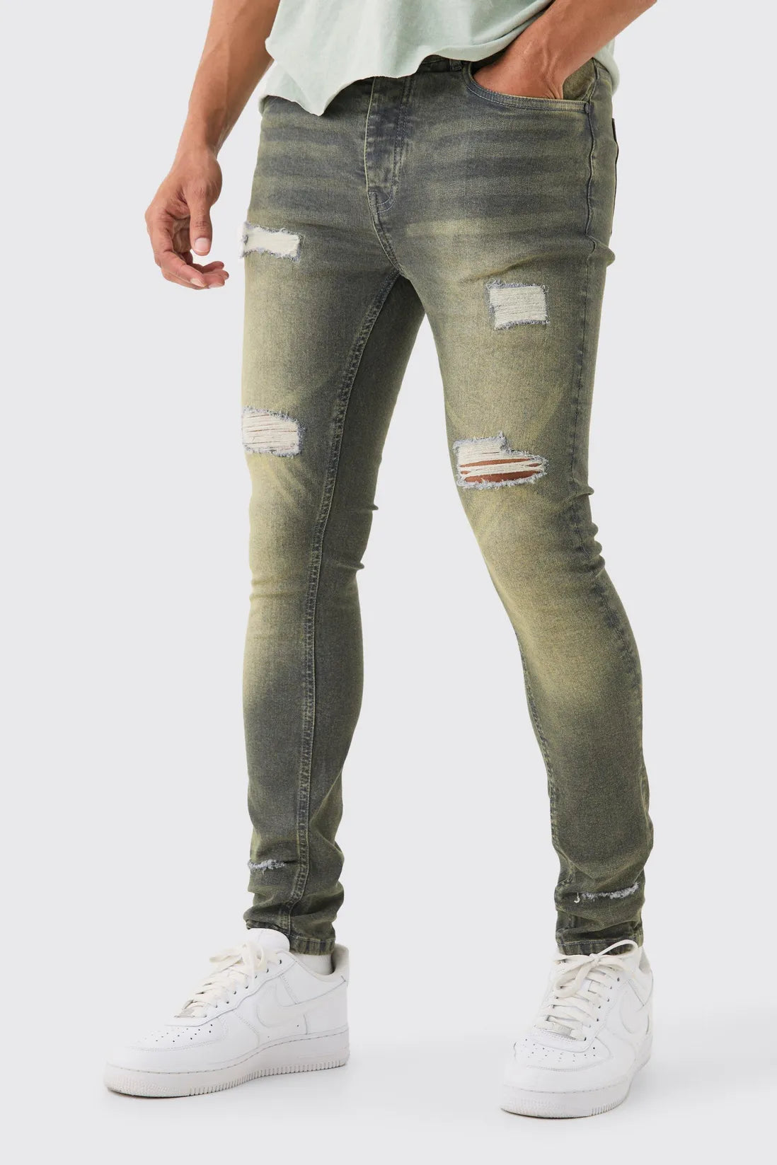 Super Skinny Stretch Ripped Jean