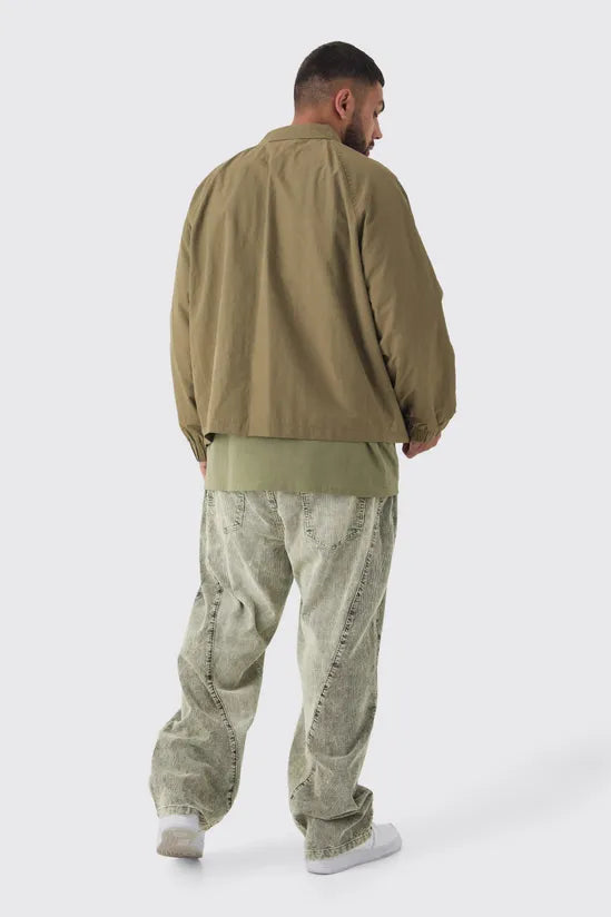 Plus Zip Up Lightweight Field Jacket