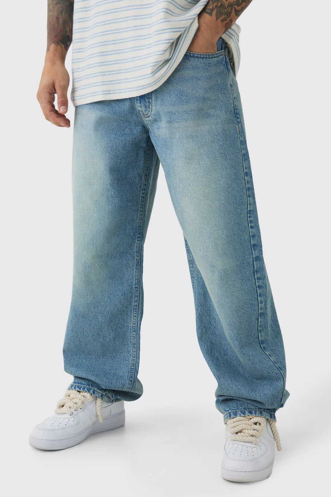 Baggy Rigid Washed Jeans