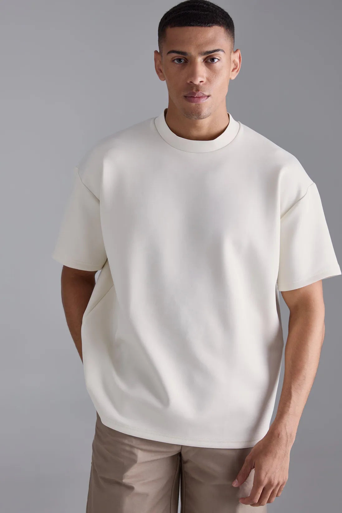 Oversized Extended Neck Scuba T-shirt