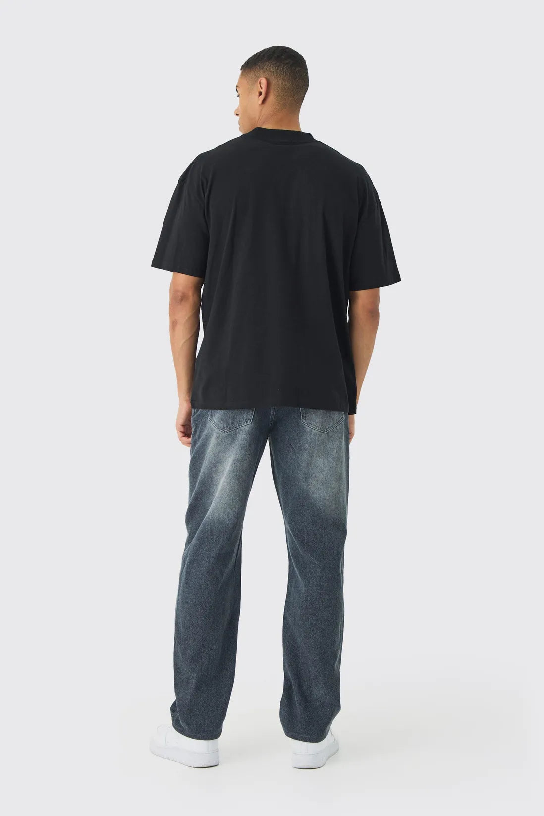 Relaxed Rigid Jean In Mid Grey