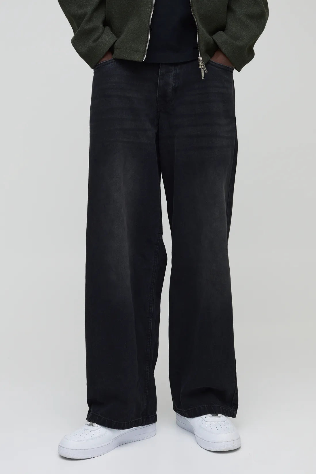 Baggy Rigid Jean In Charcoal