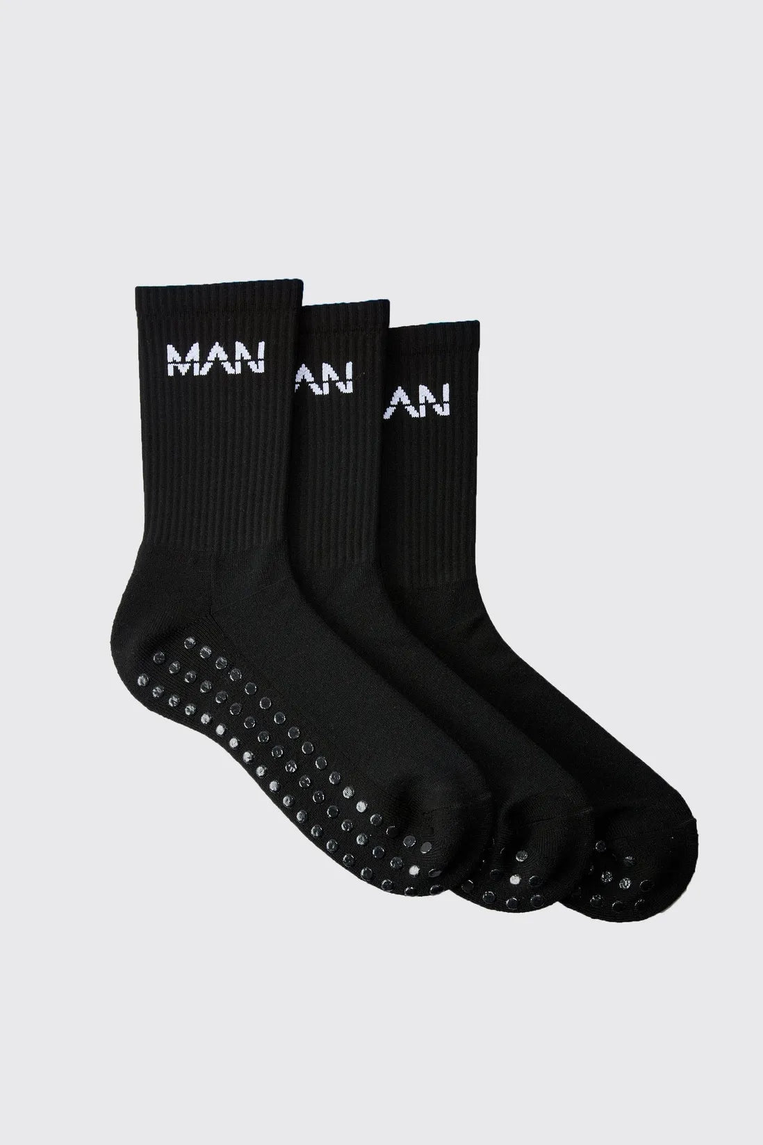 Man Active Training Grip Crew 3 Pack Socks