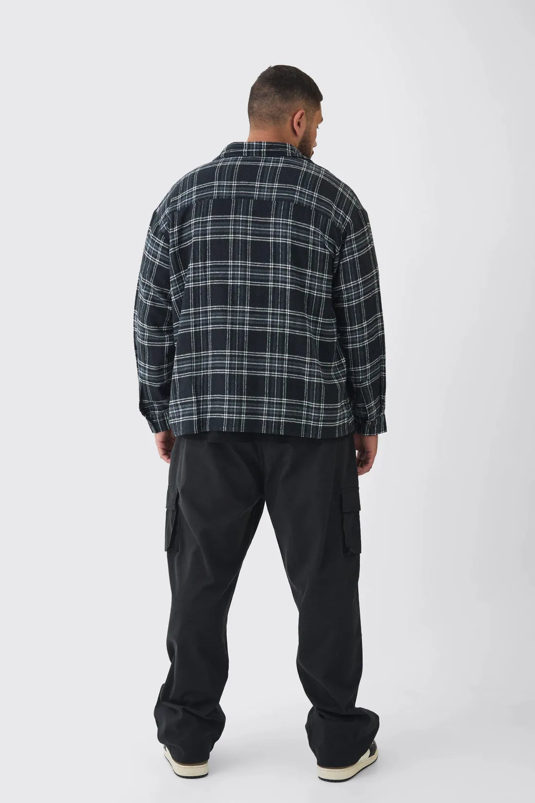 Plus Relaxed Fit Fixed Waist Cargo Trousers