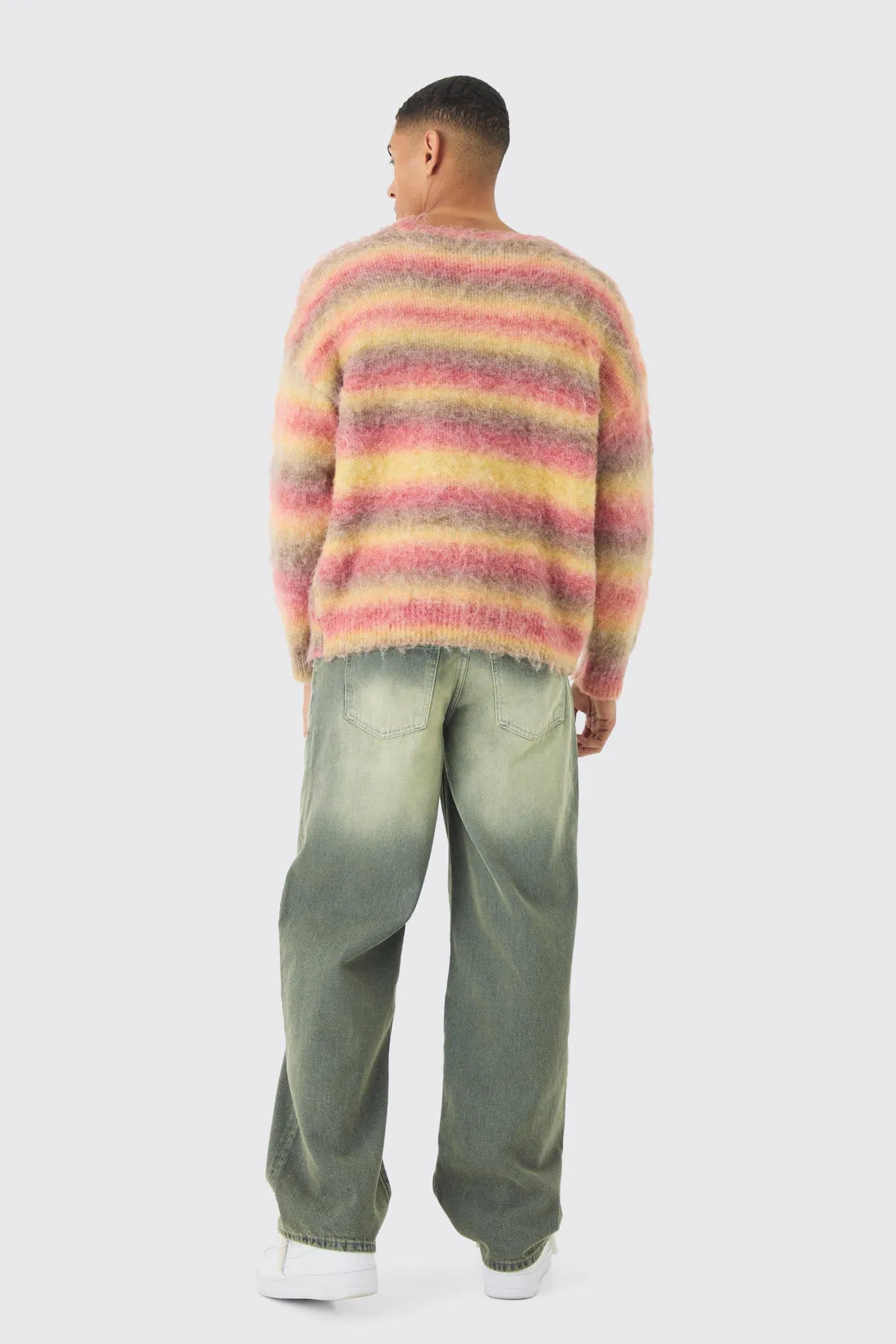 Baggy Rigid Green Washed Jeans