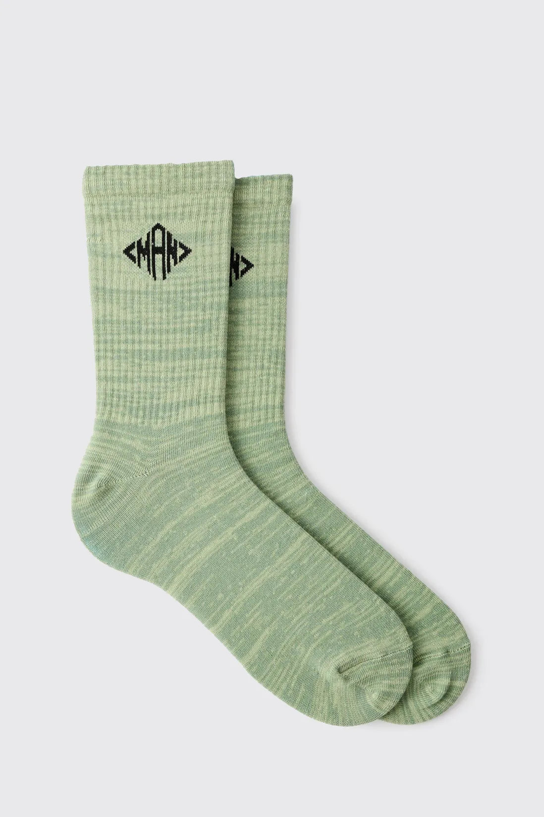 Man Branded Marl Sports Socks