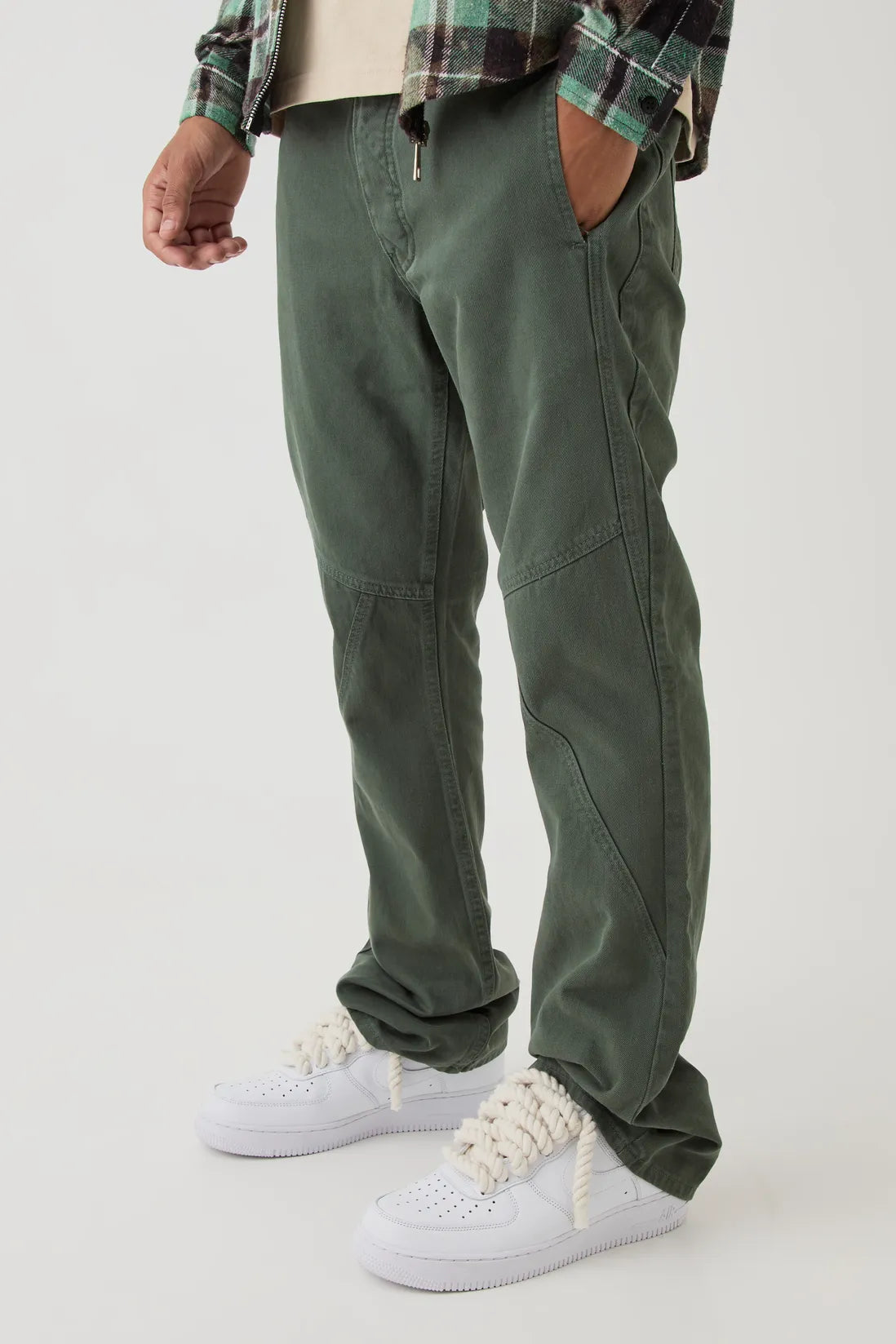Slim Flared Panelled Jeans