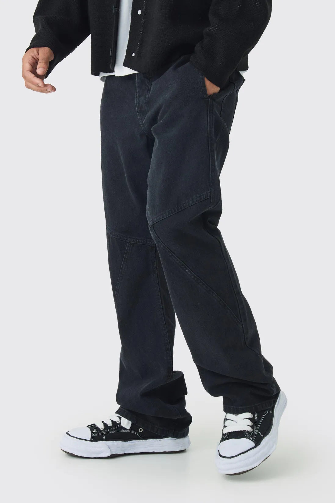 Slim Flared Panelled Jeans