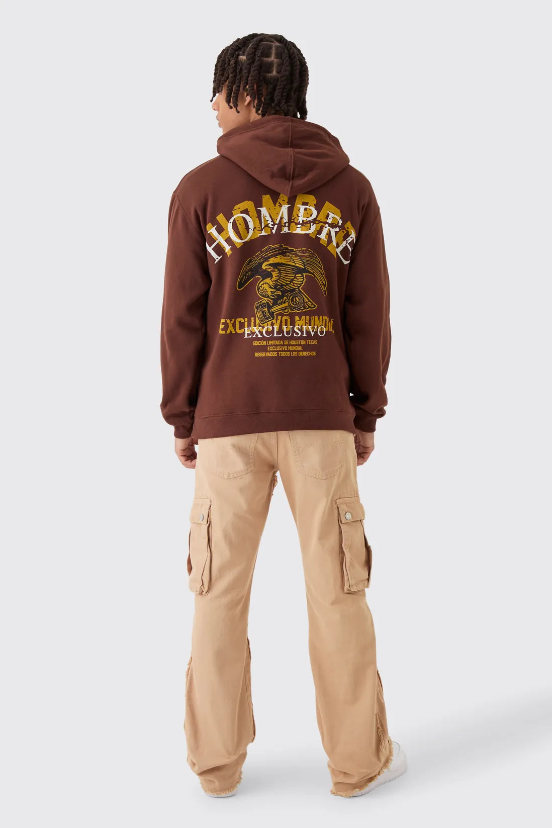 Relaxed Flared Ecru Carpenter Cargo Jeans