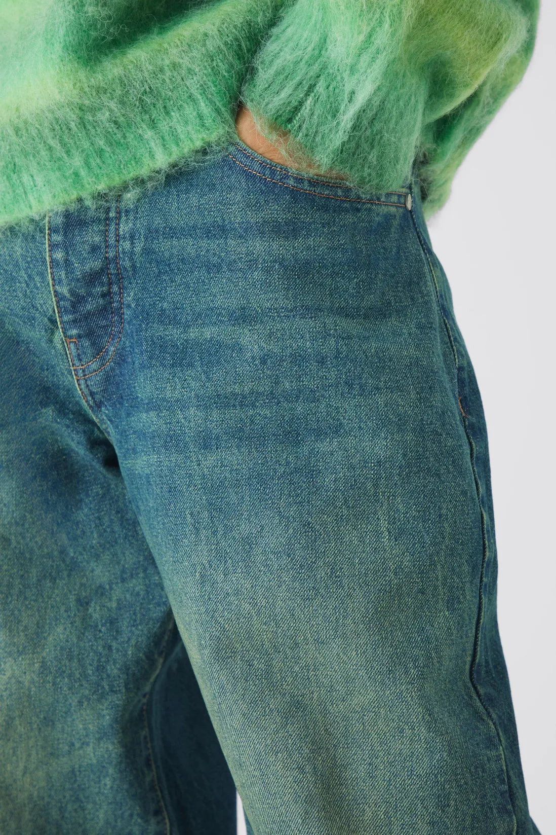Relaxed Fit Washed Tinted Jeans