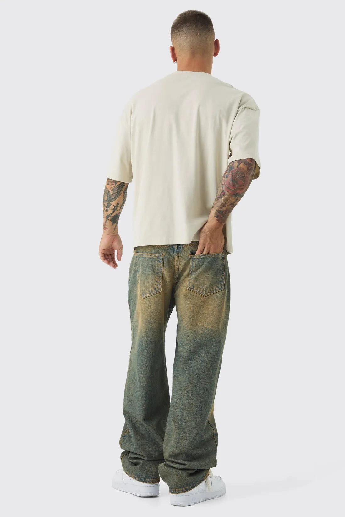 Relaxed Fit Washed Tinted Jeans