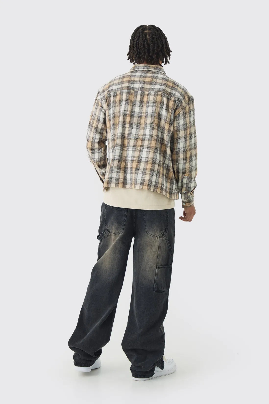 Relaxed Fit Carpenter Jeans With Split Hem