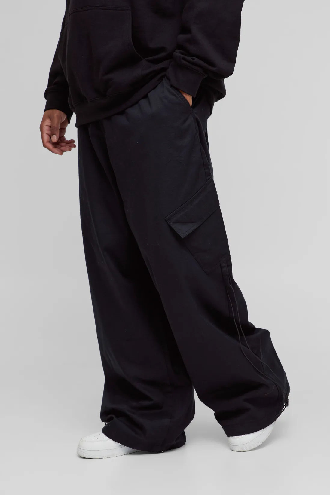 Plus Ripstop Applique Parachute Trousers