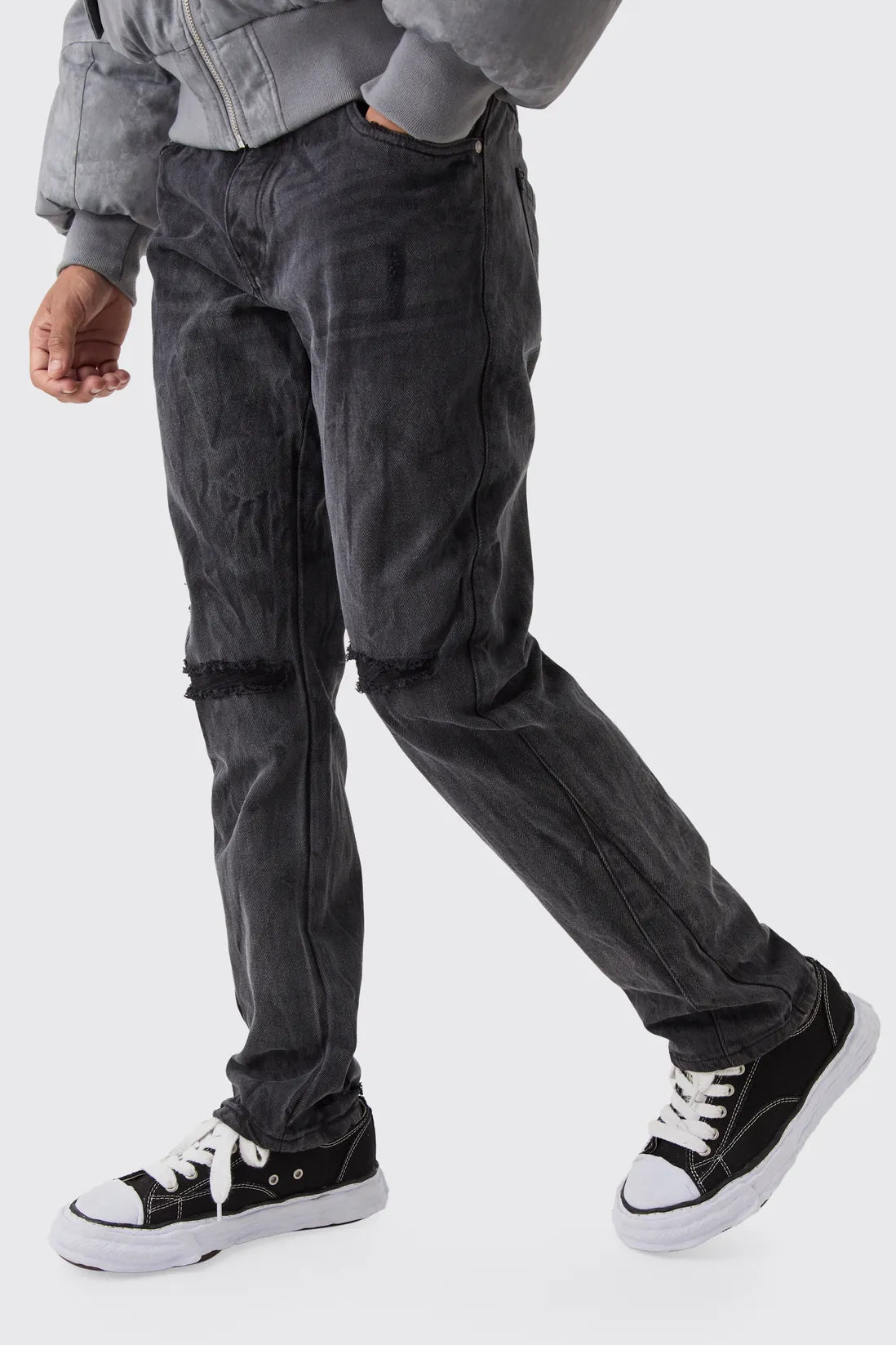 Slim Flared Ripped Jeans